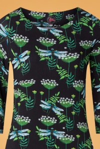 Tante Betsy - 60s Mollie Dragonfly Dress in Black 2