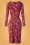Who's That Girl - 60s Nancy Brussels Dress in Wine Red 4