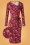 Who's That Girl - 60s Nancy Brussels Dress in Wine Red