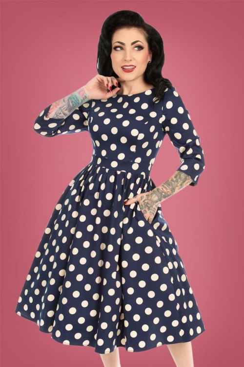 polka dot swing dress