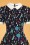 Collectif Clothing - 50s Peta In Wonderland Swing Dress in Black 3