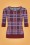 Collectif Clothing - Chrissie Check-Pullover in Wein 2