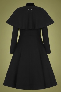 Collectif Clothing - Mantel und Umhang von Claudia im Wunderland aus schwarzer Wolle 5