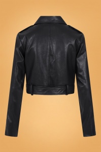 Collectif Clothing - 50s Lana Biker Jacket in Black 4