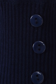 Collectif Clothing - Jean Polka Jacquard Bolero Années 50 en Bleu Marine 3
