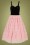 Collectif Clothing - Giselle Polka Occasion Swing-jurk in zwart en roze 4
