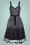 Collectif Clothing - Florence Occasion Swing Dress Années 50 en Noir et Argenté 2
