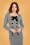 Collectif Clothing - Agatha Herringbone Jacket Années 40 en Noir et Blanc