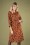 Compania Fantastica - Vestido Animal Dress Années 70 en Rouille