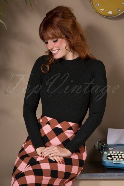 Compania Fantastica - 60s Jessica Turtleneck Jumper in Black