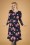 Emily and Fin - 70s Stephy Autumn Gerberas Dress in Navy