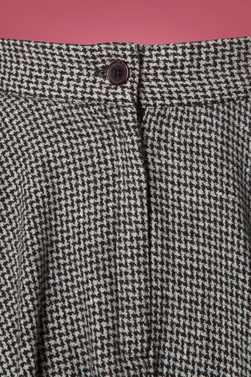 Timeless - 40s Sophie Houndstooth Skirt in Grey 3