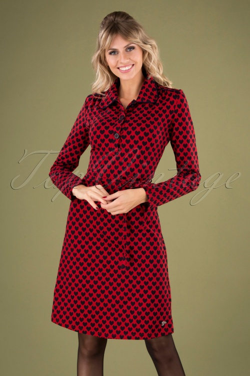 Tante Betsy - Trudy Hearts-jurk in rood