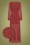 Collectif Clothing - Mariana Polkadot Maxi Dress Années 70 en Rouge 2