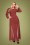 Collectif Clothing - Mariana Polkadot Maxi Dress Années 70 en Rouge