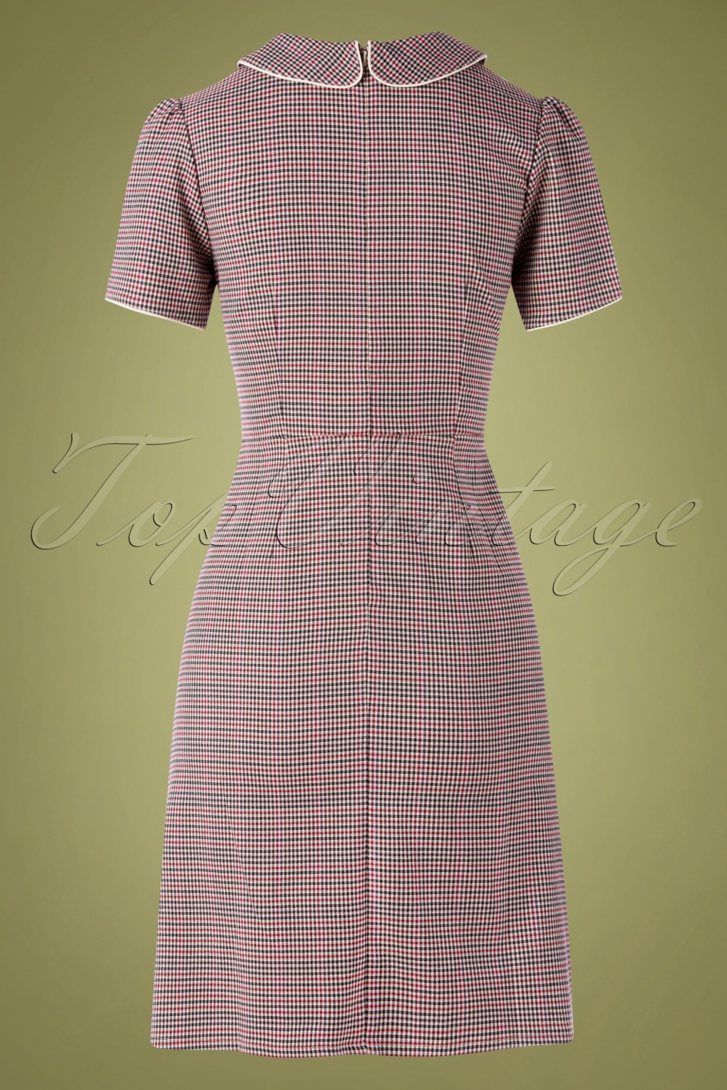 60s Pan Collar Dress in Chester Tweed
