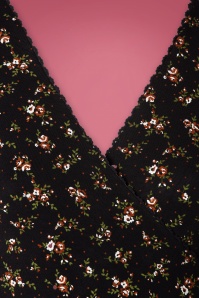 Topvintage Boutique Collection - 50s Gina Floral Pencil Dress in Black 7