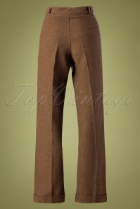 Banned 30692 40s Party On Trousers in Brown 20190626 014 W