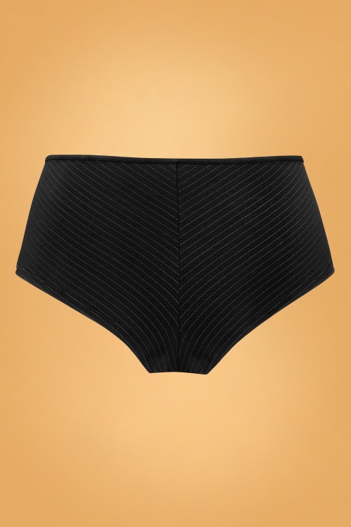 Marlies Dekkers - Gloria Brazilian Pinstripe Shorts en Noir 4