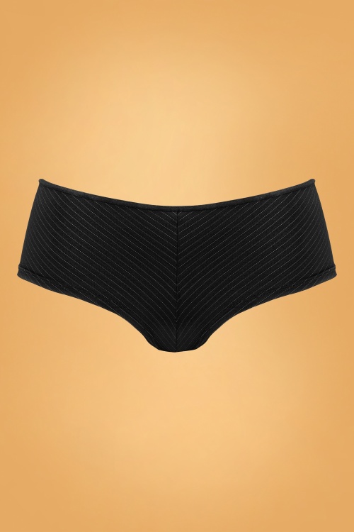 Marlies Dekkers - Gloria Brazilian Pinstripe Shorts in Black  2