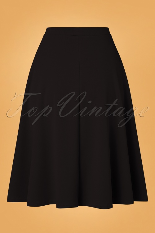 Vintage Chic for Topvintage - Lyddie Bow Swing Skirt Années 50 en Noir 3