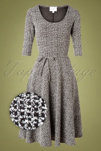  - 50s Rosie Swing Dress in Black and White 2
