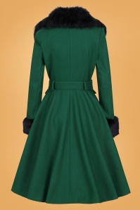 Collectif Clothing - 50s Cora Swing Coat in Green 4