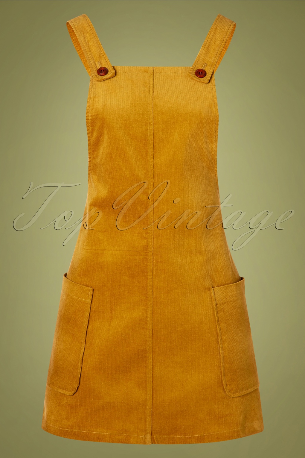 mustard yellow pinafore dress
