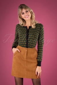Sugarhill Brighton - 60s Maggie Cord Skirt in Tan