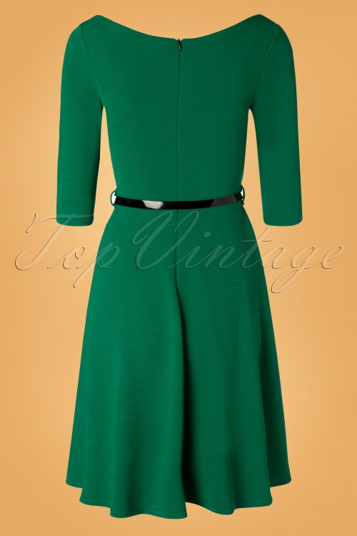 Vintage Chic for Topvintage - Arabella Swing Dress Années 50 en Vert Émeraude 5