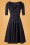 Collectif ♥ Topvintage - 50s Trixie Doll Swing Dress in Navy 3