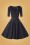 Collectif ♥ Topvintage - 50s Trixie Doll Swing Dress in Navy 4