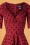 Collectif ♥ Topvintage - Trixie Polka Flock Doll Swingkleid in Rot 4