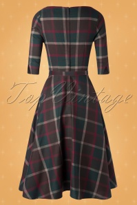 Collectif ♥ Topvintage - 50s Suzanne Westie Check Swing Dress in Multi 8
