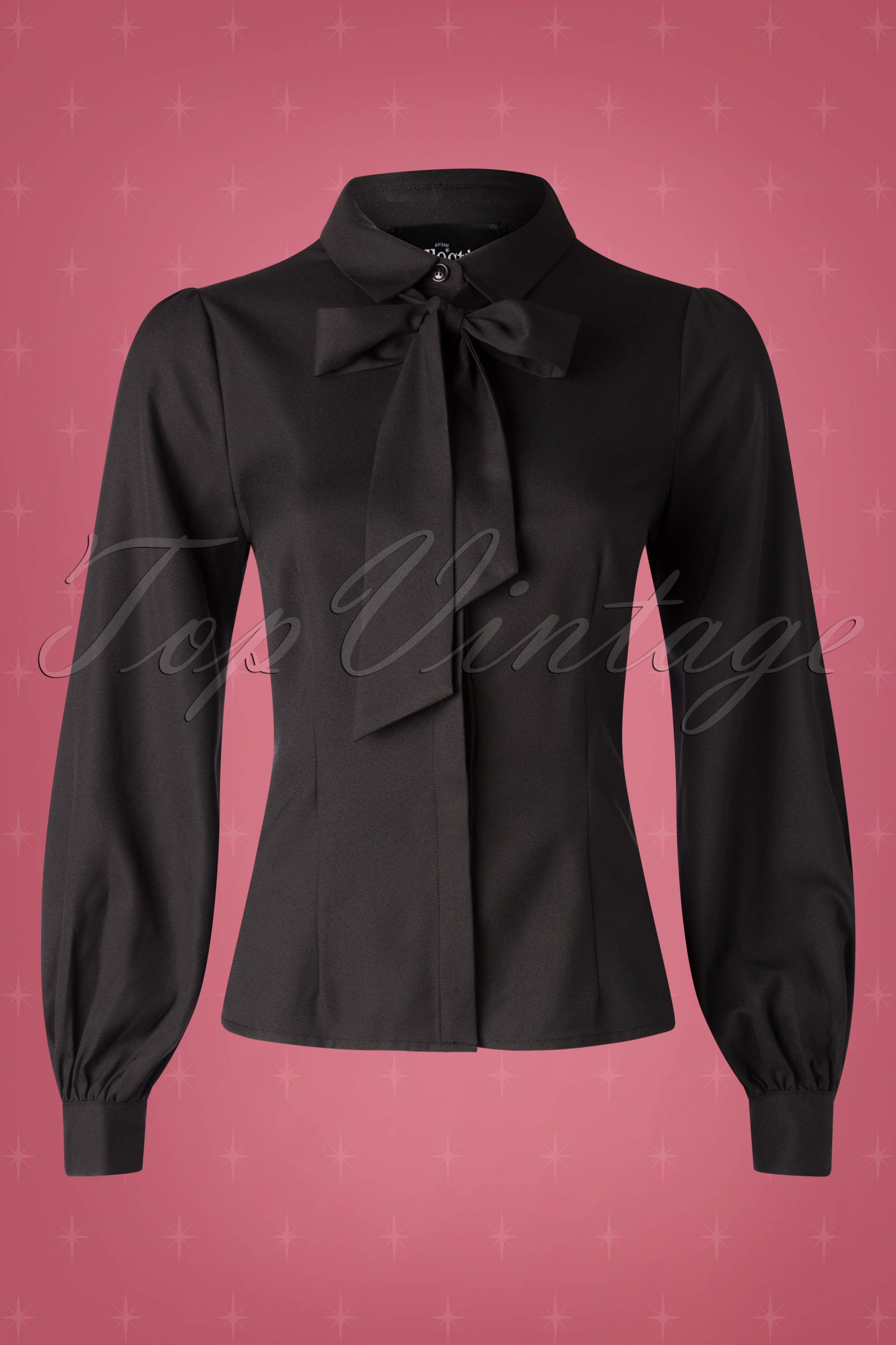 Collectif ♥ Topvintage - Beccyblouse in zwart