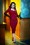 Collectif ♥ Topvintage - Vanessa Polka Flock Pencil Dress Années 50 en Rouge