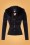 Collectif ♥ Topvintage - Molly Quilted Velvet Jacket Années 40 en Bleu Marine 2