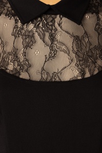 Collectif ♥ Topvintage - Wednesday Lace Pencil Dress Années 50 en Noir 6