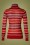Bright and Beautiful - 60s Tova Striped Quirky Turtleneck Top in Red 4