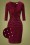 Vintage Chic for Topvintage - 50s Corynne Polkadot Pencil Dress in Wine