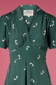 The Seamstress of Bloomsbury - 40s Delores Dog Swing Dress in Green 2
