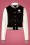 Queen Kerosin - College Jacket Années 50 en Noir et Blanc