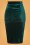 Vintage Chic for Topvintage - Michelle Velvet Pencil Skirt Années 50 en Vert Bouteille 2