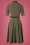 Miss Candyfloss - 40s Judith Houndstooth Swing Dress in Khaki Green 5