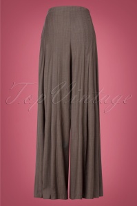 Miss Candyfloss - 40s Alouette Lee Couture High Waist Trousers in Grey Pinstripe 3