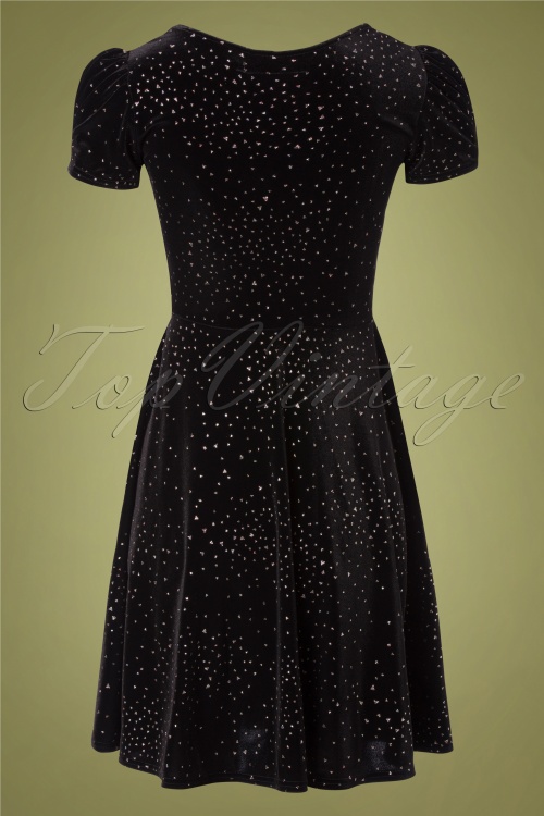 Bunny - 50s Glitterbelle Swing Dress in Black 4