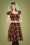 Collectif Clothing - 50s Mimi Pumpkin Check Doll Dress in Black and Orange