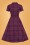 Collectif Clothing - 50s Caterina Check Swing Dress in Wine 5