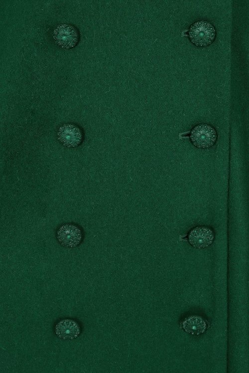 Collectif Clothing - Marina Swing Coat in Smaragdgrün 4