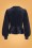 Collectif Clothing - Brianna Suit Jacket Années 70 en Velours Côtelé Bleu Marine 4